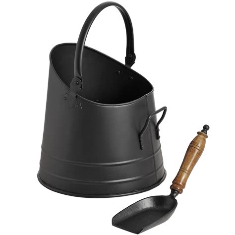 Modern Black Coal Bucket 